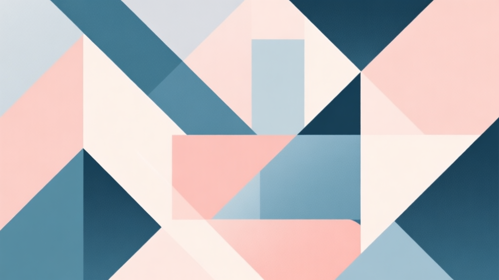 Abstract geometric composition with overlapping shapes, soft pastel colors, modern minimal style, professional business concept illustration of chaos and order high quality illustration, detailed, 16:9