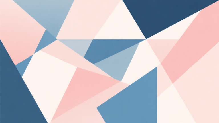 自动生成图片: Abstract geometric composition with overlapping shapes representing confusion and clarity, soft pastel colors, modern minimal style, professional business concept illustration high quality illustration, detailed, 16:9