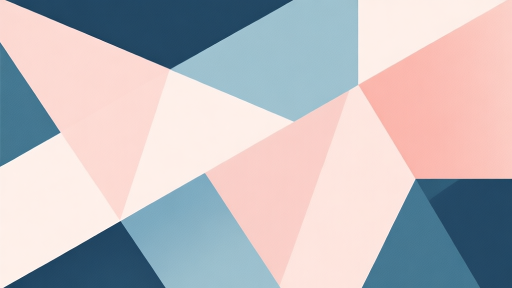 Abstract geometric composition with overlapping shapes, soft pastel colors, modern minimal style, professional business concept illustration high quality illustration, detailed, 16:9