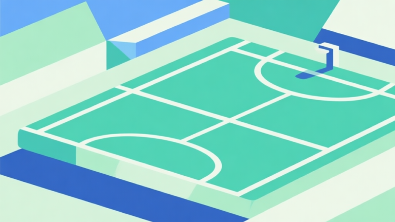 自动生成图片: Abstract geometric composition with overlapping shapes representing strategy and sport, soft green and blue pastel colors, modern minimal style, professional game concept illustration high quality illustration, detailed, 16:9