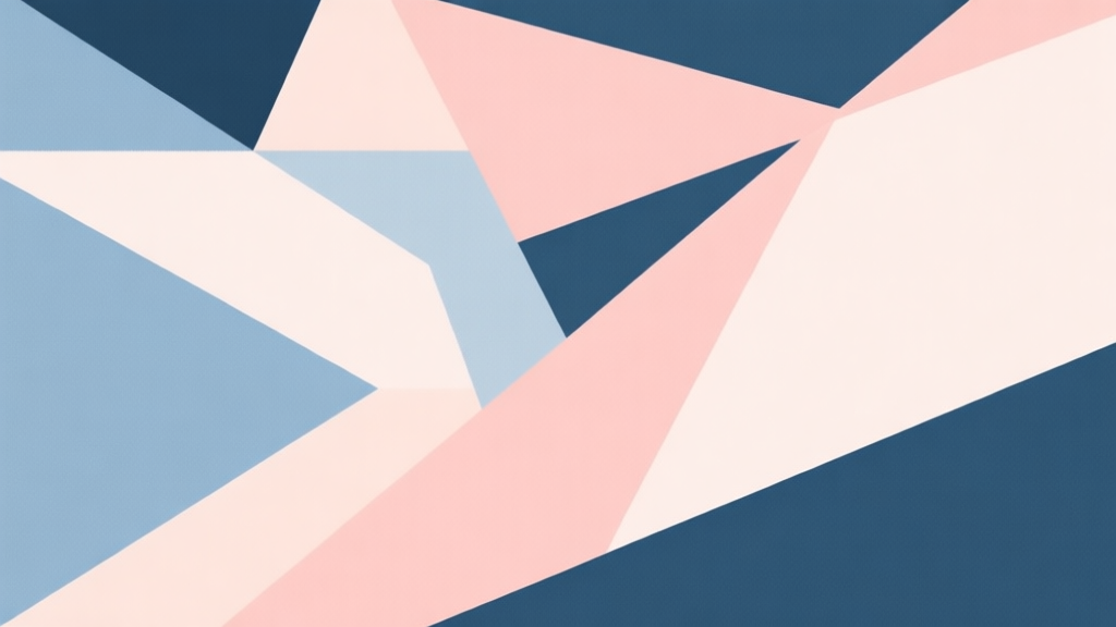 Abstract geometric composition with overlapping shapes, soft pastel colors, modern minimal style, professional business concept illustration high quality illustration, detailed, 16:9