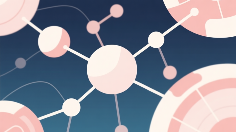 自动生成图片: Abstract network nodes connected by lines, soft color scheme, clean minimal illustration, modern digital concept of connected gaming worlds high quality illustration, detailed, 16:9