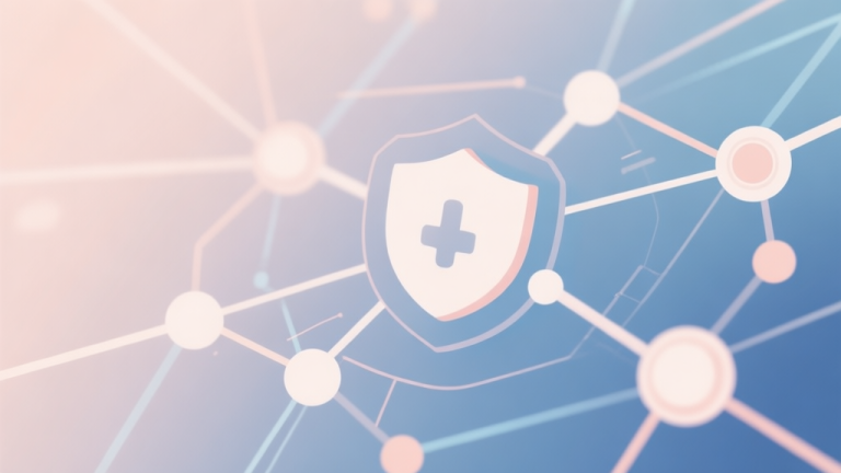 自动生成图片: Abstract network nodes connected by lines, soft color scheme, clean minimal illustration, modern digital concept of teamwork and protection in gaming high quality illustration, detailed, 16:9