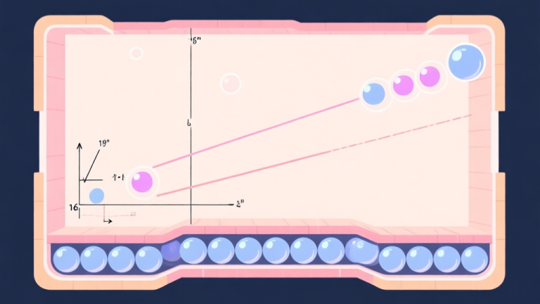 自动生成图片: A stylized, cross-section view of a Bubble Shooter game board showing the trajectory lines, angle calculations, and hidden bubble layers beneath, in a soft pastel color scheme with clean lines high quality illustration, detailed, 16:9
